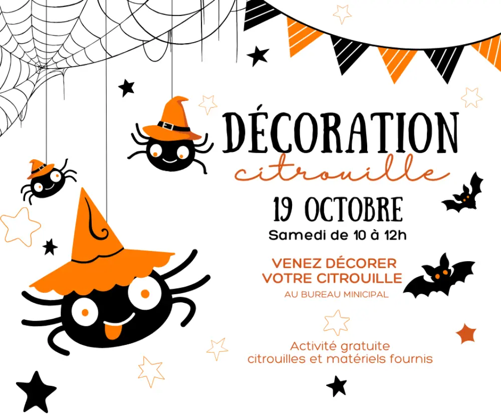 Decoration citrouille le 19 oct