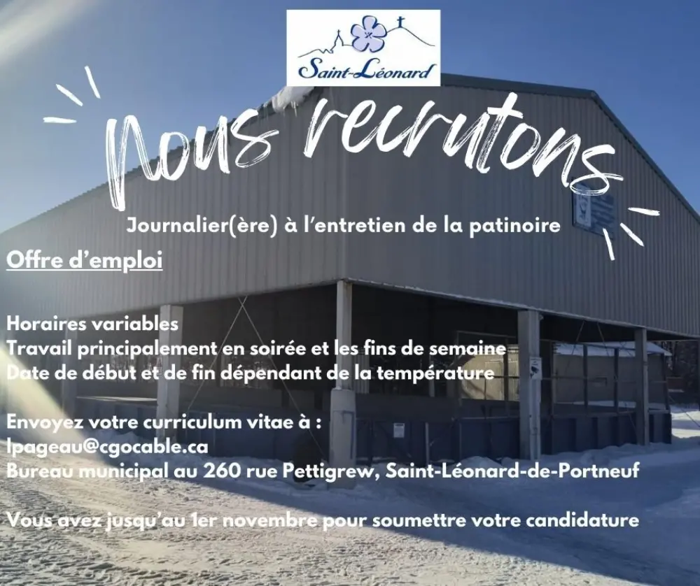 Recrutement patinoire