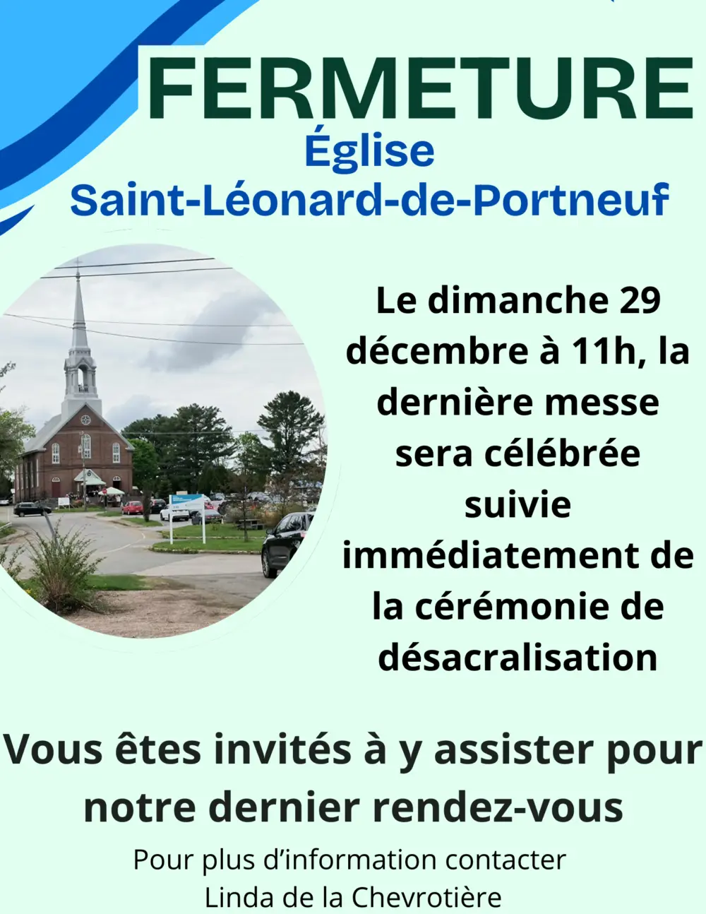 Fermeture Eglise 29 dec